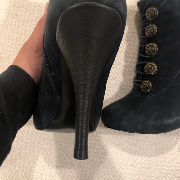 Guess Navy Blue Button Boots - Picture 7 of 8